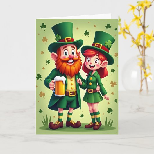 Lucky Leprechauns Celebration Card カード (黄色い花)