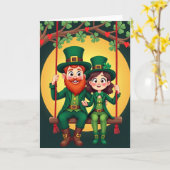Lucky Leprechauns Love Card カード (黄色い花)