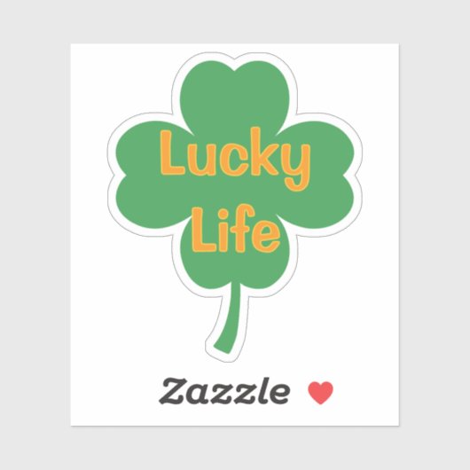 Lucky Life Four-Leaf Clover St Patrick's Day シール (シート)