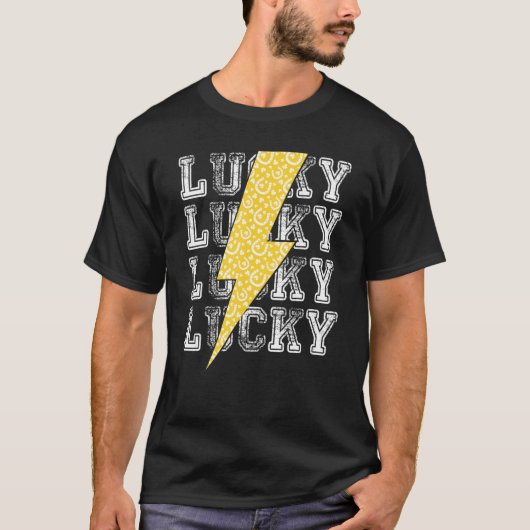 Lucky Lightning Bolt St Patrick's Day C Horseshoe Tシャツ (正面)