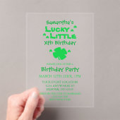 Lucky Little Birthday アクリル招待状 (インサイチュ (ポータブル))