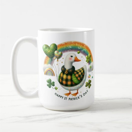 Lucky Little Duck- St. Patrick’s Day コーヒーマグカップ (左)