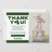 Lucky Little Shamrock 1st Birthday写真 サンキューカード (正面)