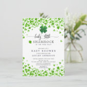Lucky Little Shamrock Baby Shower 招待状 (スタンド正面)