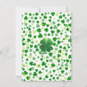 Lucky Little Shamrock Baby Shower 招待状 (裏面)