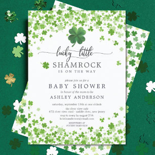 Lucky Little Shamrock Baby Shower 招待状