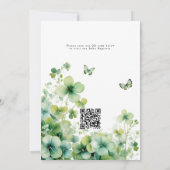 Lucky Little Shamrock St Patrick's Baby Shower  招待状 (裏面)