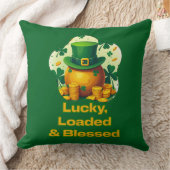 Lucky Loaded Blessed St Patrick’s Day - almofada クッション (ブランケット)
