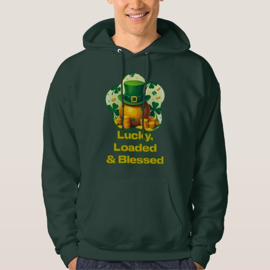 Lucky Loaded Blessed St Patrick’s Day  - camiseta パーカ (正面)