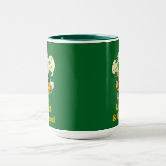 Lucky Loaded Blessed St Patrick’s Day  - caneca マグカップ (中央)
