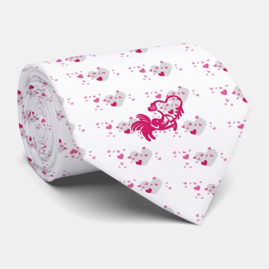 LUCKY LOVE ELEPHANT CUPID ELEPHANT BY MASANSER ネクタイ (ロール)