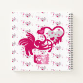 LUCKY LOVE ELEPHANT CUPID ELEPHANT BY MASANSER ノートブック (裏面)