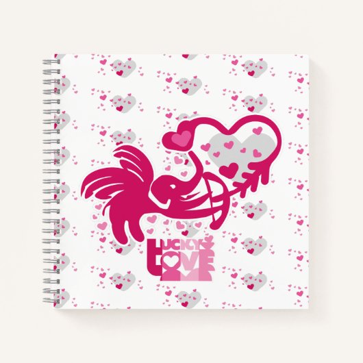 LUCKY LOVE ELEPHANT CUPID ELEPHANT BY MASANSER ノートブック (正面)
