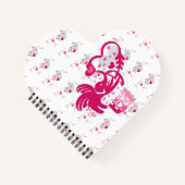 LUCKY LOVE ELEPHANT CUPID ELEPHANT BY MASANSER ノートブック (正面)