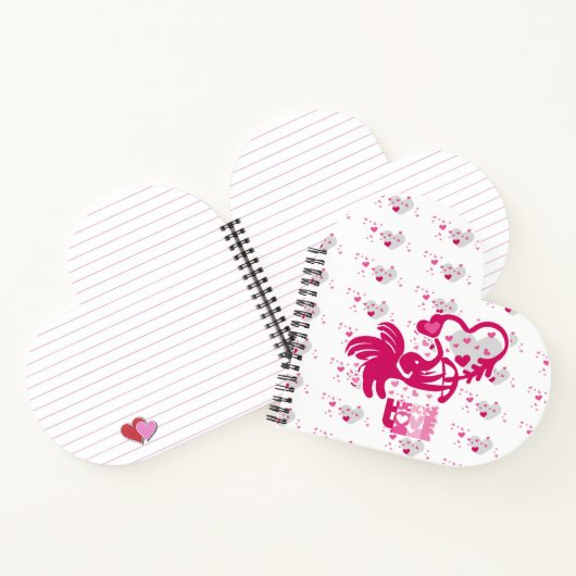 LUCKY LOVE ELEPHANT CUPID ELEPHANT BY MASANSER ノートブック (内部)