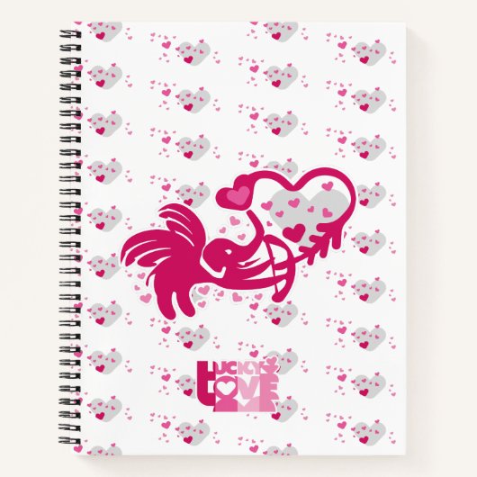LUCKY LOVE ELEPHANT CUPID ELEPHANT BY MASANSER ノートブック (正面)