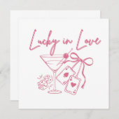 Lucky Love Vegas Casino Bachelorette Bridal Party 招待状 (正面/裏面)