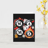 Lucky Mama Billiard 8 Cherry Mother's Day Mom Life カード (黄色い花)