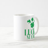 Lucky Mama Classic Mug – Shamrock Mom Coffee Cup コーヒーマグカップ (正面右)