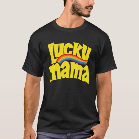 Lucky Mama Rainbow St Patrick's Day Matching Outfi Tシャツ (正面)