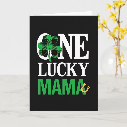Lucky Mama Shamrock Pattern Card カード (黄色い花)