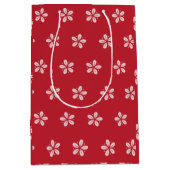 Lucky Mandarin Blossom - Red - Lunar New Year ミディアムペーパーバッグ (正面)