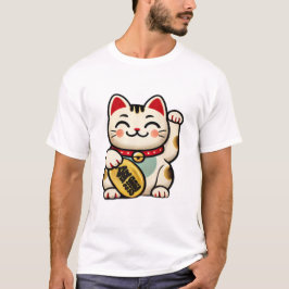 Lucky Maneki-neko: A Charm for Wealth and Fortune Tシャツ