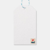 "Lucky Maneki Neko & Japanese Calligraphy Design" ギフトタグ (裏面)
