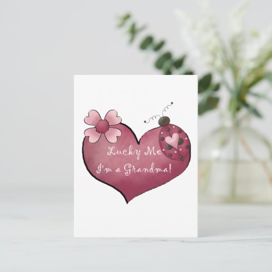 Lucky MeおばあちゃんTシャツとギフト ポストカード (スタンド正面)