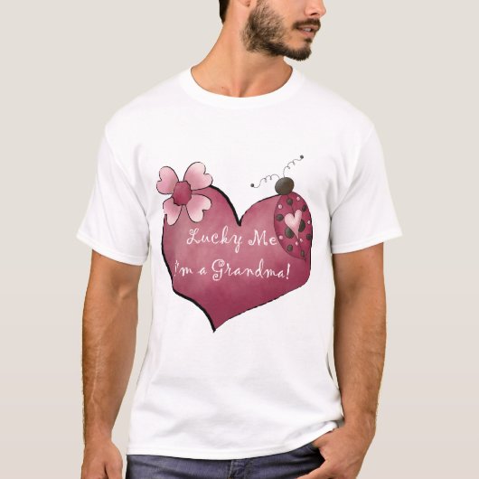 Lucky MeおばあちゃんTシャツとギフト Tシャツ (正面)