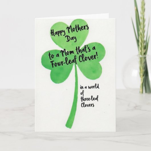 Lucky Mom Mothers Day Card カード (正面)
