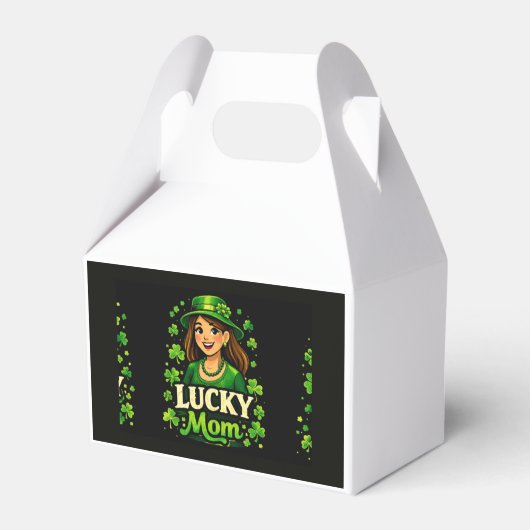 Lucky Mom – St. Patrick’s Day Clover Design フェイバーボックス (正面サイド)