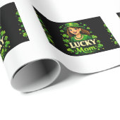 Lucky Mom – St. Patrick’s Day Clover Design ラッピングペーパー (ロールコーナー)