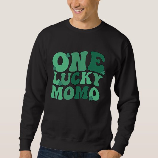 Lucky Momo Grandmother St Patrick's Day Momo Grand スウェットシャツ (正面)