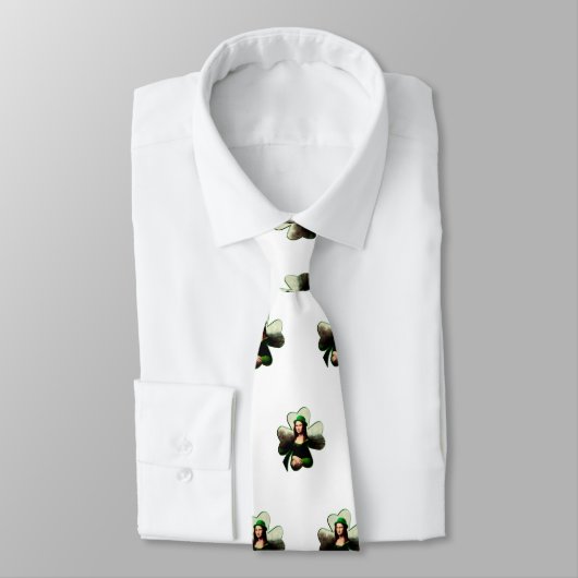 Lucky Mona Lisa St. Patrick's Day ネクタイ (タイ)