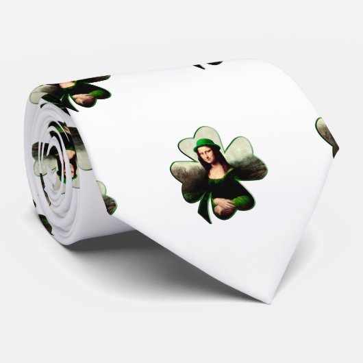 Lucky Mona Lisa St. Patrick's Day ネクタイ (ロール)