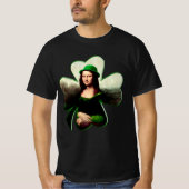 Lucky Mona Lisa St. Patrick's Day Tシャツ (正面)