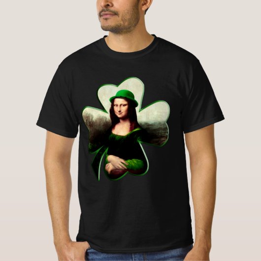 Lucky Mona Lisa St. Patrick's Day Tシャツ (正面)