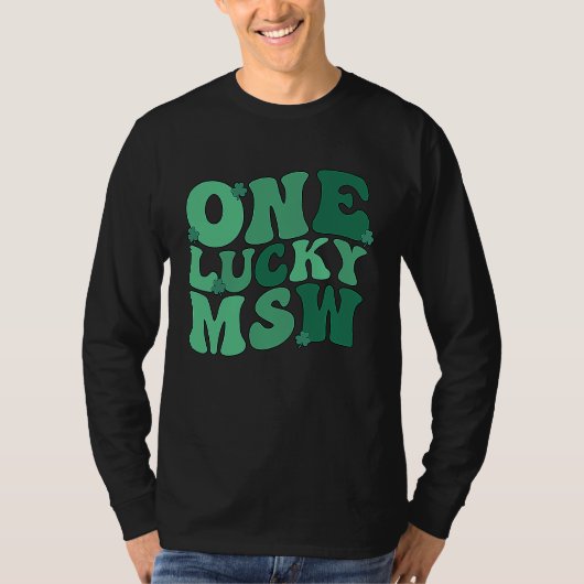 Lucky MSW St Patrick's Day Master Of Social Work S Tシャツ (正面)
