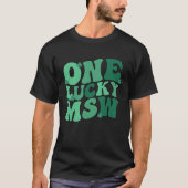 Lucky MSW St Patrick's Day Master Of Social Work S Tシャツ (正面)