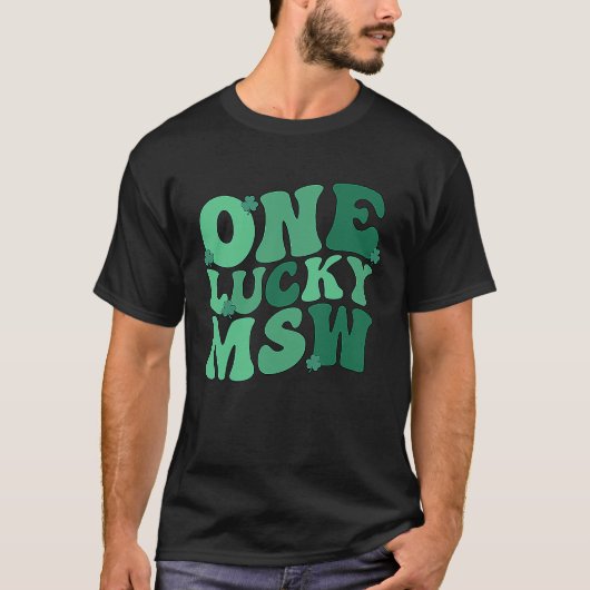 Lucky MSW St Patrick's Day Master Of Social Work S Tシャツ (正面)