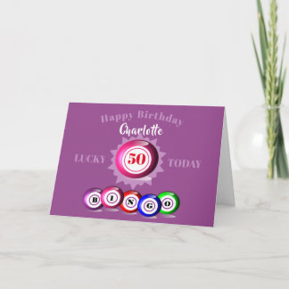 Lucky Number Bingoテーマの誕生日カード カード