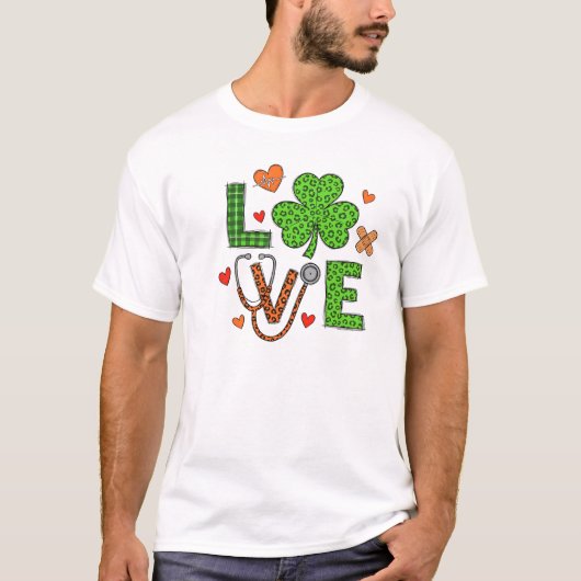 Lucky Nurse Love Shamrock Leopard Graphic Tシャツ (正面)