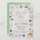 Lucky One 1st Birthday Invitation 招待状 (正面/裏面)