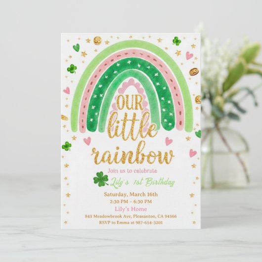 Lucky One 1st Birthday Invitation 招待状 (スタンド正面)