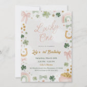 Lucky One 1st Birthday Invitation 招待状 (正面)