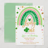 Lucky One 1st Birthday Invitation 招待状 (正面/裏面)