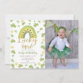 Lucky One 1st Birthday St Patrick's Day Invitation 招待状 (正面)