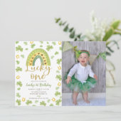Lucky One 1st Birthday St Patrick's Day Invitation 招待状 (スタンド正面)