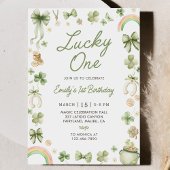 Lucky One 1st Birthday St Patrick's Day Invitation 招待状